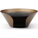 Vanta Coffee Table in Bubble Textured Glass & Brushed Bronze